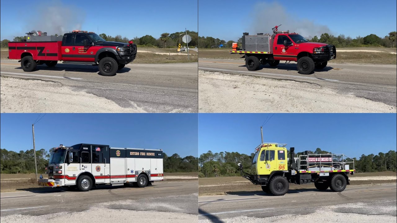 Lehigh Acres Brush Fire Response 3/12/23 - YouTube