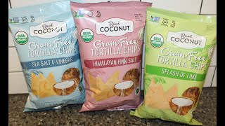 Real Coconut Grain Free Tortilla Chips: Sea Salt & Vinegar, Himalayan Pink Salt, Splash of Lime Paleo Tortilla Chips