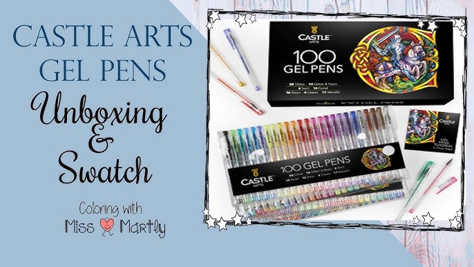 Castle Arts 100 Piece Gel Pen Set with Case – Castle Arts USA