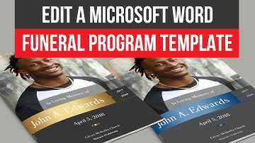 How to Edit Microsoft Word Funeral Program - Edit Text, Colors & Replace Image | Godserv Designs