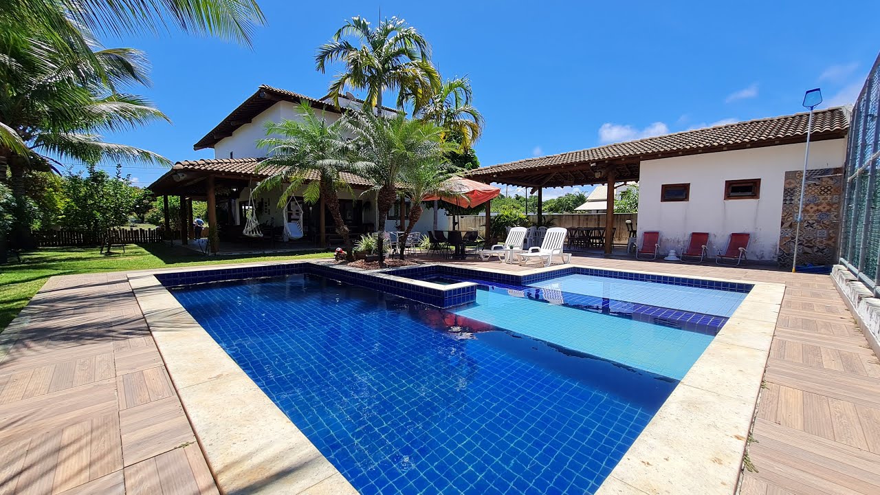 Excelente casa Duplex, 6 suítes, Mobiliada, terreno amplo, 1.050 m²,  Interlagos, Camaçari - BA.