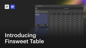 Build HTML table components visually in Webflow