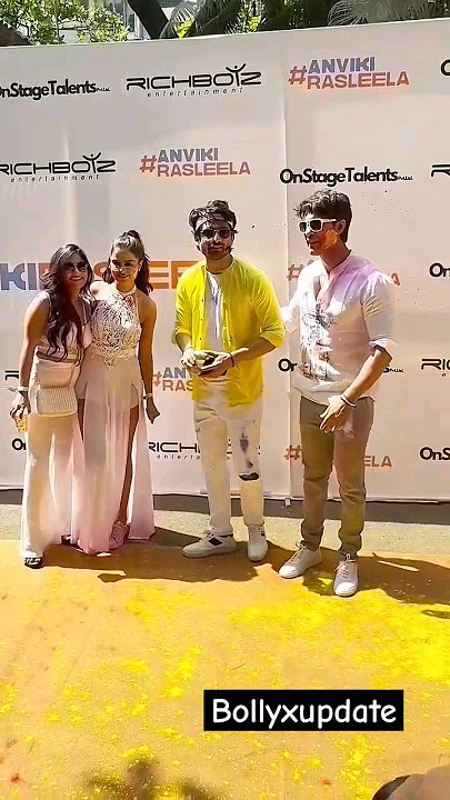 Abhishek Kumar Ankit Gupta and Priyanka Chahar Chaudhari Holi celebration ❤️🙈