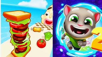 Talking Tom Hero Dash VS Sandwich Runner Discover all the heroes All Bosses BIG UPDATE  Gameplay