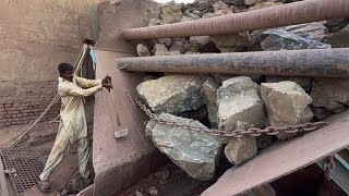 Massive Hopper Jam Cleared By Hammer | Giant Rocks Crushing Machine Extreme Action #stonecrusher 