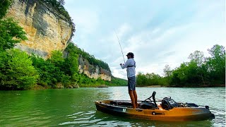 Kayak Fishing a GORGEOUS RIVER Deep In the Mountains! (SURPRISE CATCH!!!)