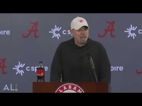 Alabama OC Ryan Grubb speaks ahead of the Crimson Tide's season opener vs East Carolina