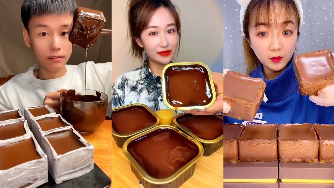 Kwai Chocolava Cake - Fudge Cake Brownie Mukbang🍫🥧 || Eating show || Chinese Food #asmr #mochicake