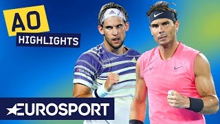 Rafael Nadal vs Dominic Thiem Highlights | Australian Open 2020 Quarter Finals | Eurosport