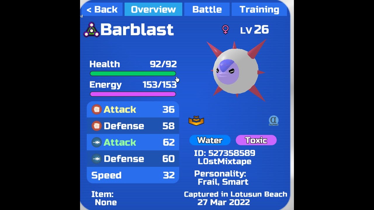 Loomian legacy gleam barblast