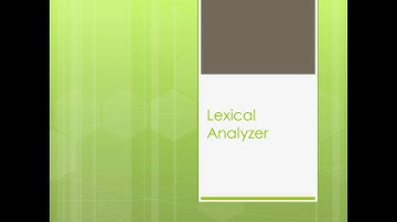 Lexical Analyzer Part II : Implement Lexical Analyzer for Subset of 