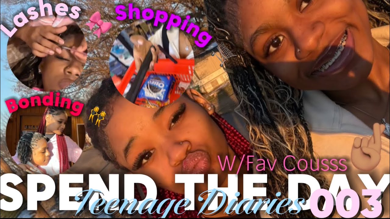 TEENAGE DIARIES 003 ᜊ☆| Spend the day with me and my favorite cousin 🤞🏽🩷! | lashes .. etc 