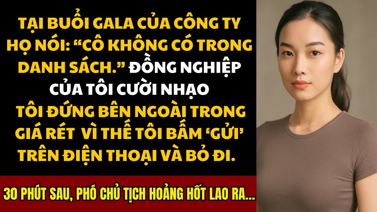 Họ cấm tôi vào tiệc của công ty. Tôi chỉ lặng lẽ bấm 'Gửi' và chứng kiến mọi thứ sụp đổ...