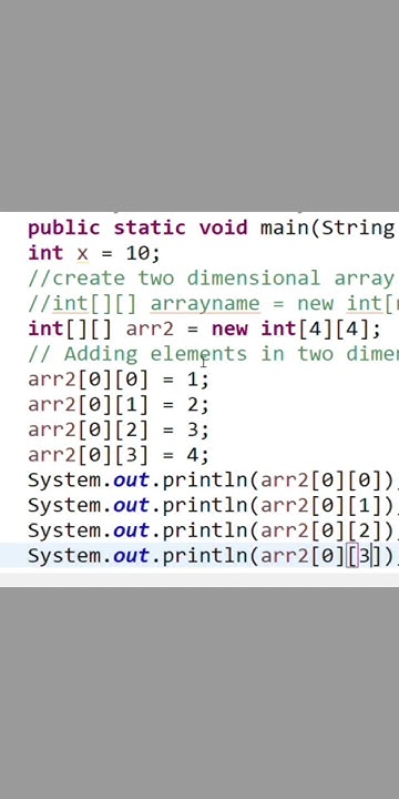 How to print elements in a two Dimensional Array in Java - YouTube