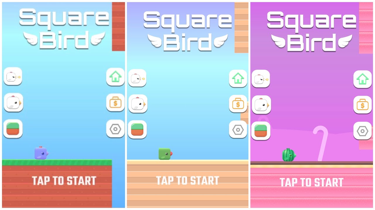 Square Bird - Полное Прохождение 36 Квадратных Птичек | Gameplay Complete Walkthrough 36 Square Bird