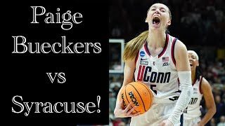 Paige Bueckers vs Syracuse Breakdown!