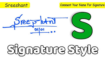 ✔️ Sreeshant Name Signature Style Request Done