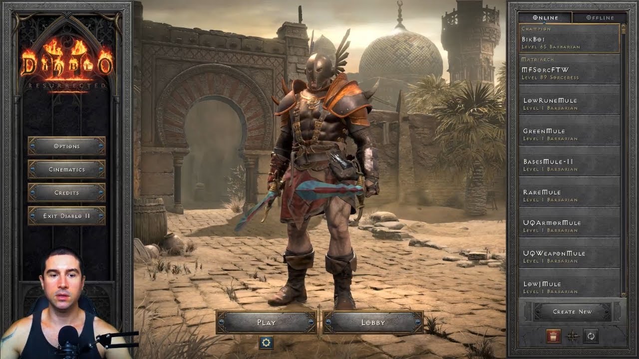 Diablo 2 Resurrected Lightsaber Frenzy Barbarian Hell A13 Solo Run [Stream] YouTube