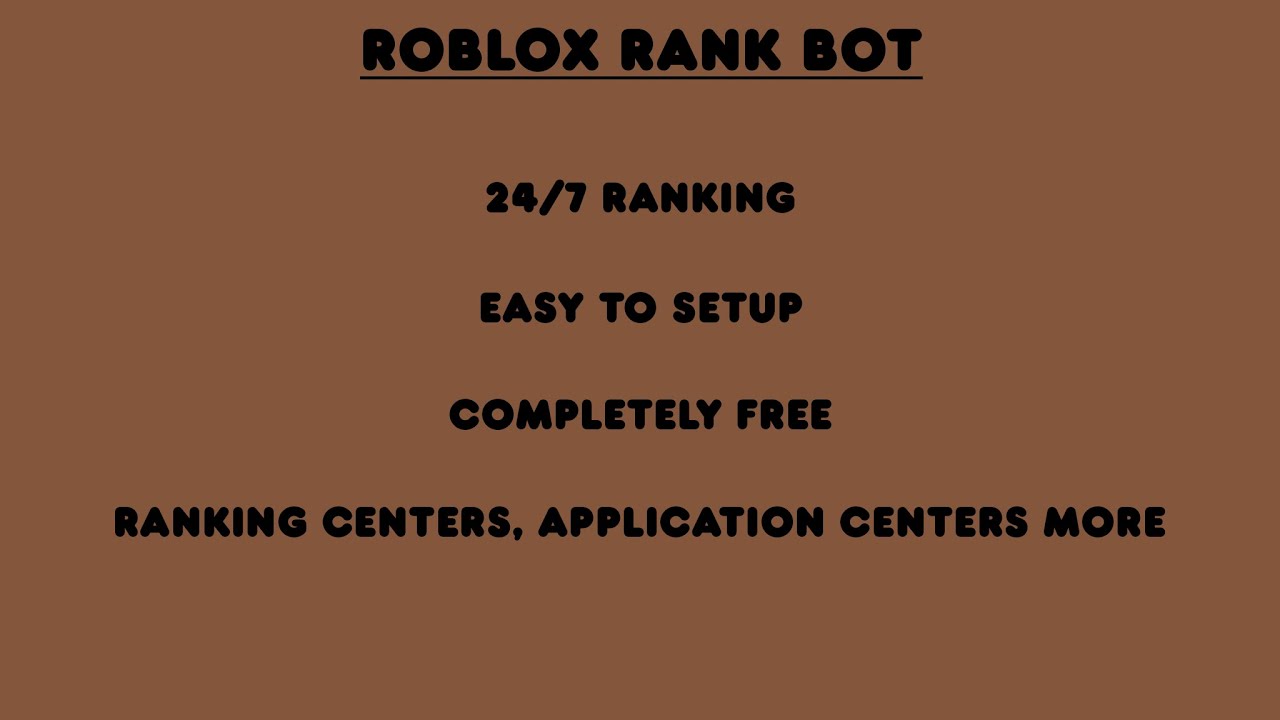 Roblox Group Rank To Discord Rank Bot - Community Resources - Developer  Forum