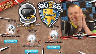Most INTENSE War in History! Team Queso vs Spacestation (Clash of Clans)