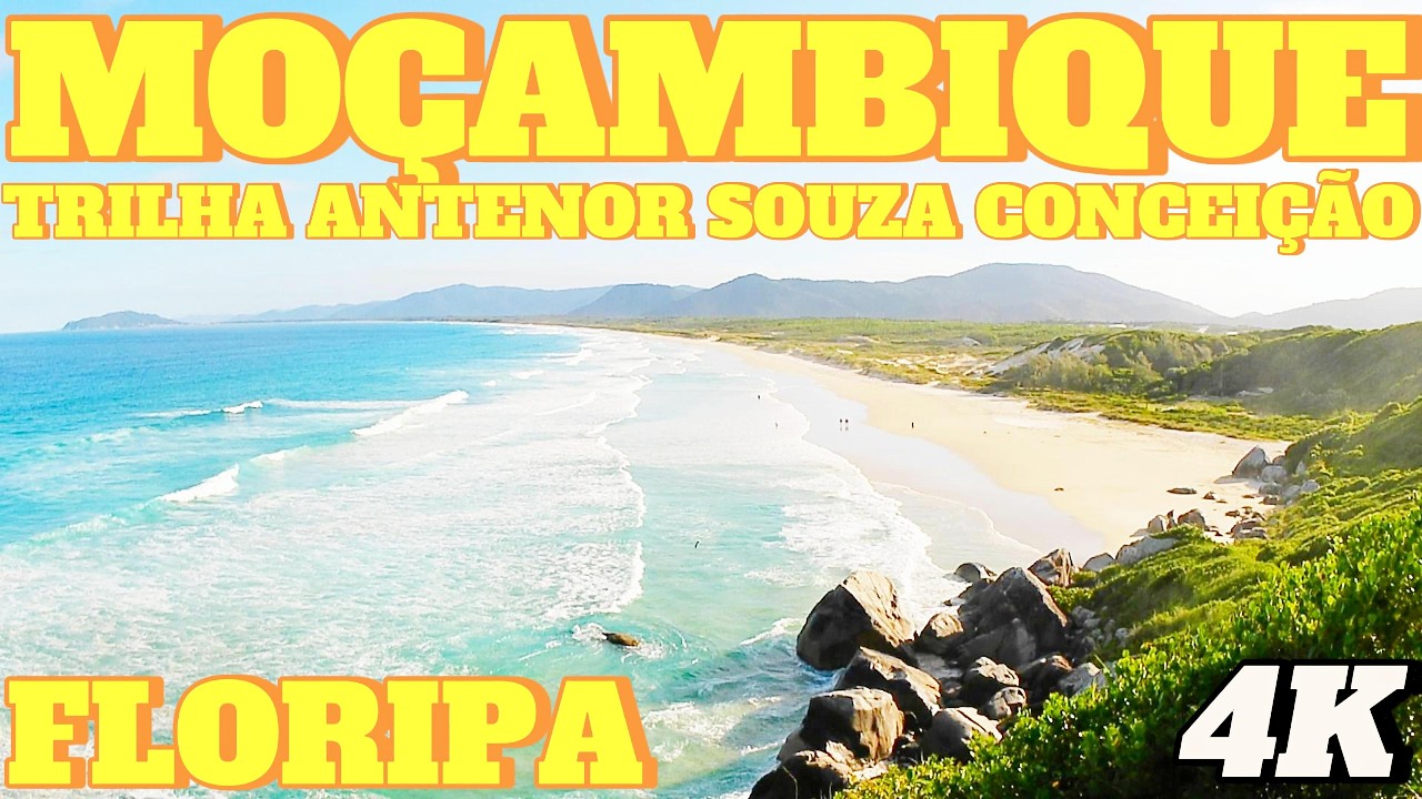 4K TRILHA até a PRAIA DO MOÇAMBIQUE em FLORIANÓPOLIS. Vem comigo pelas dunas #praia #floripa #beach
