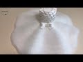 The process of making a baby tulle dress. 