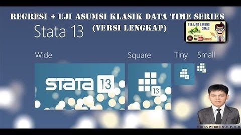 (Versi Lengkap) Cara Regresi + Uji Asumsi Klasik Data Time Series di Stata 13