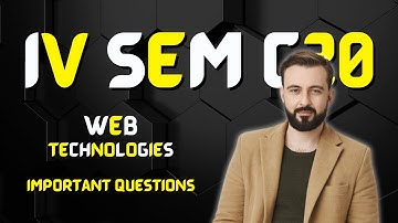 Diploma IV Sem Web Technology Important Questions | Diploma C20 WT Important Questions #diploma
