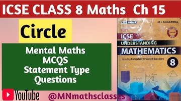 ICSE Class 8 Maths Chapter 15 - Circle - Mental Maths - MCQS - Statement Type Questions