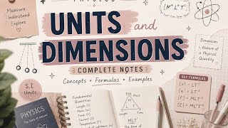 Units &amp; Dimensions Complete Notes 📚  Class 11 Physics#class11#physics#neet #jee #study#aestheticnote