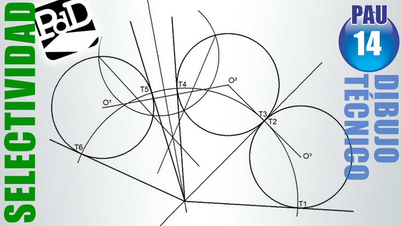 PAU #014 Centro radical y tangentes (Dibujo Técnico Selectividad - Galicia/2011)