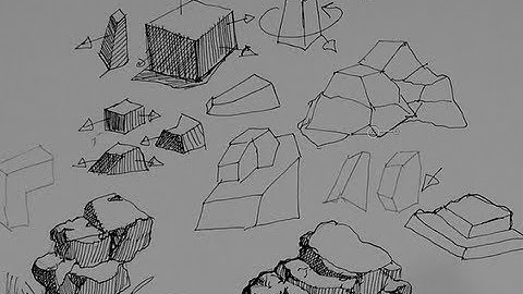 Pen & Ink Drawing Tutorials | How to draw rocks, stones and boulders