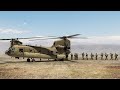 US Massive CH-47 Picks Up Troops During Hypnotic Static Line Jump