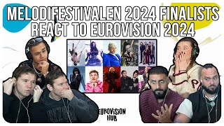 Melodifestivalen 2024 Finalists React to Eurovision 2024