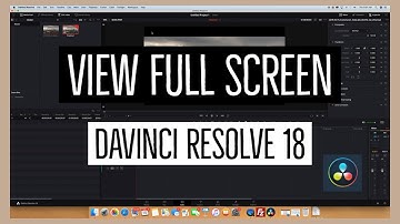 Davinci Resolve 18 :  View Full Screen Preview