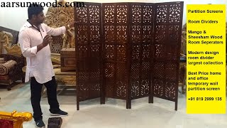 Room Divider with Stands Temporary wall partition Jali screen for home YT106