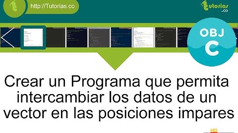 POO + arrays + Objective C (intercambiar vector posiciones impares)