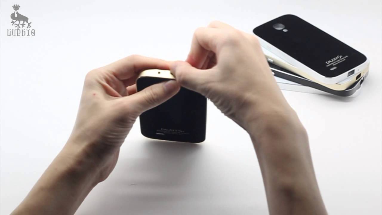 LUPHIE（030）Samsung GALAXY S4 inch Tempered glass back cover with  Metal bumper