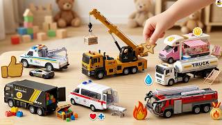 Khám Phá Đội Xe Người Hùng: Cần Cẩu, Cứu Hỏa & Cứu Thương | Review Xe Đồ Chơi Cho Bé
