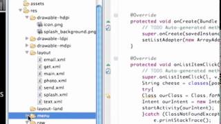 Android Application Development Tutorial   051   Setting up a Menu with MenuInflater