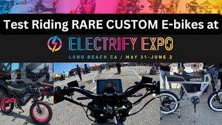 Test Riding SUPER RARE Custom E-bikes at Electrify Expo 2024 Long Beach- Massive Electric Group Ride