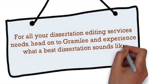 dissertation editing services