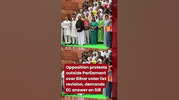 Opposition protests outside Parliament over Bihar voter list revision, demands EC answer on SIR