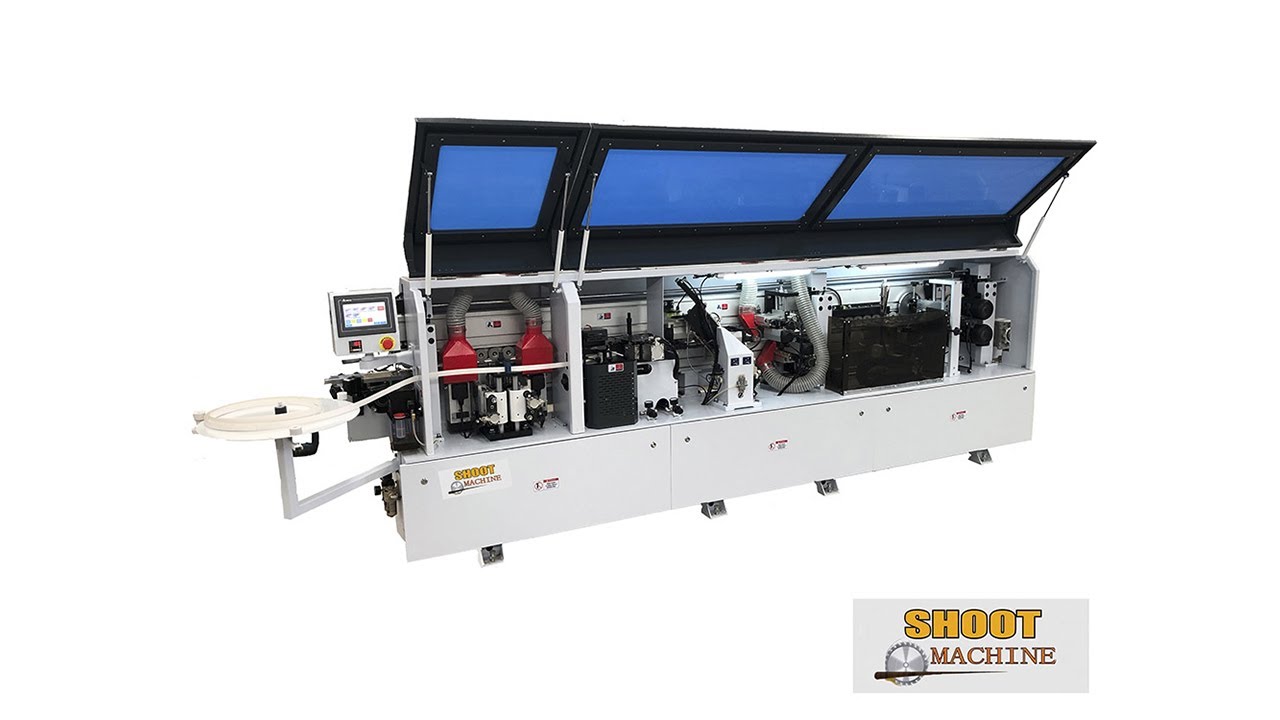 SH306-D7JD Edge Banding Machine With Corner And Pre-milling - YouTube