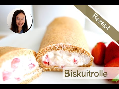 Gesunder Kuchen - Backen - Biskuitrolle - Einfaches Rezept Zum Abnehmen - Kalorienarm Naschen