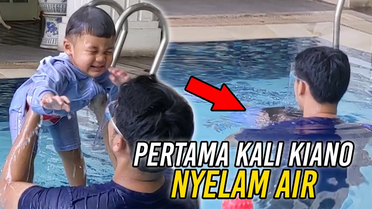 PERTAMA KALINYA KIANO LES BERENANG ‼️ DIKIRANYA .. KIANO SAMA KAYA IKAN, BISA BERNAFAS DALAM AIR ..