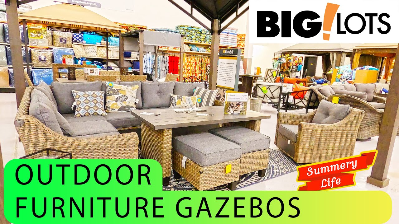 NEW Big Lots AMAZING Selection of Outdoor Furniture GAZEBOS Decor 