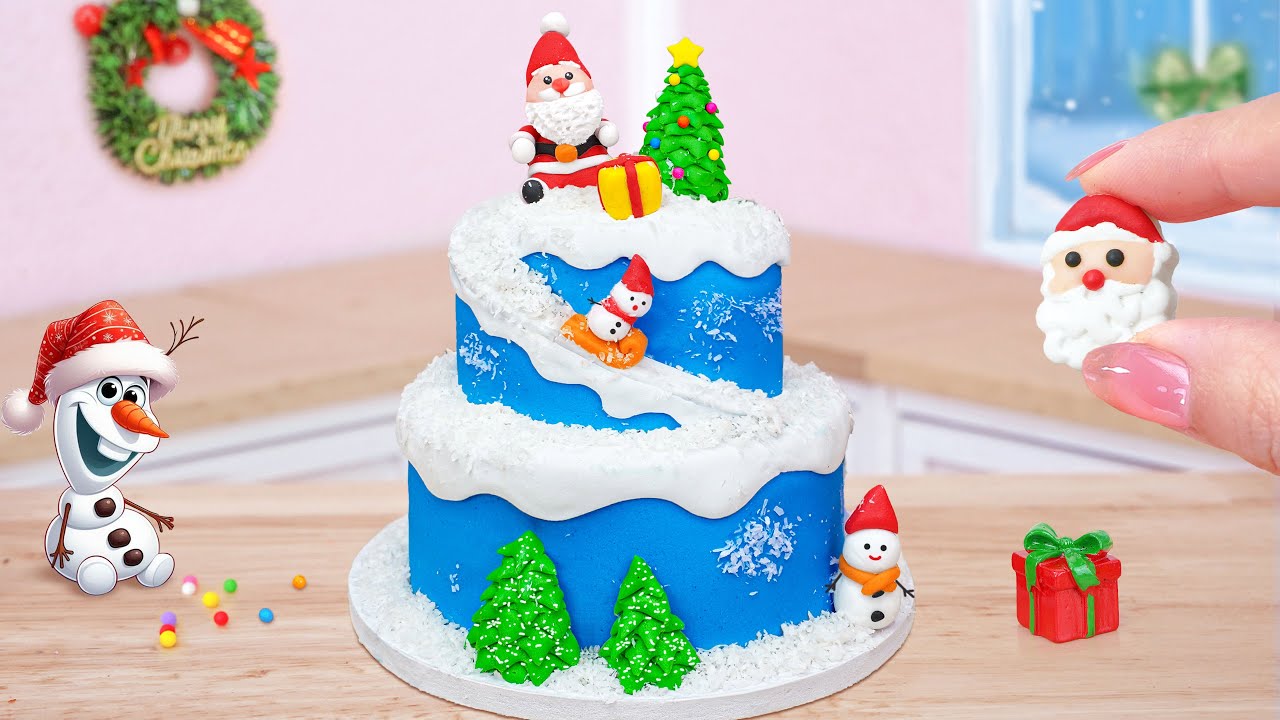I made a CAKE for Christmas! ❄️Amazing Miniature Holiday Cake Ideas By Mini Cakes