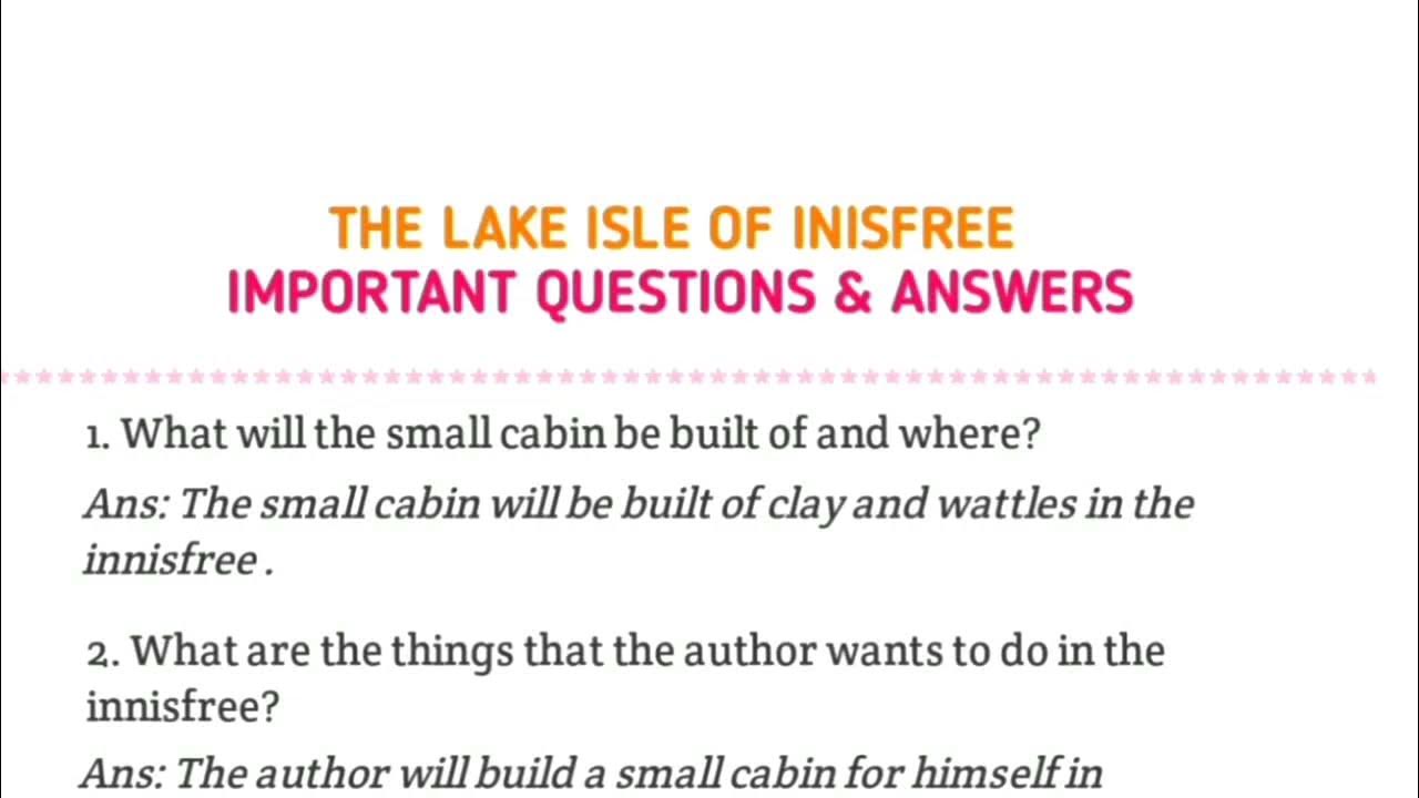 The Lake Isle Of Innisfree Important Question Answer In Hindi YouTube the-lake-isle-of-innisfree-important-question-answer-in-hindi-youtube