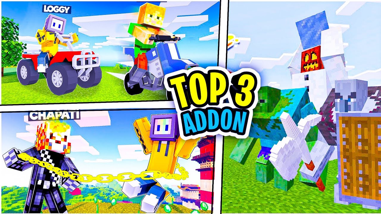 Top 3 best add-on for Minecraft pocket edition @ChapatiHindustaniGamer